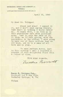 1940 Theodore Roosevelt III Signed Letter Dated 4/11/40 (PSA/DNA)